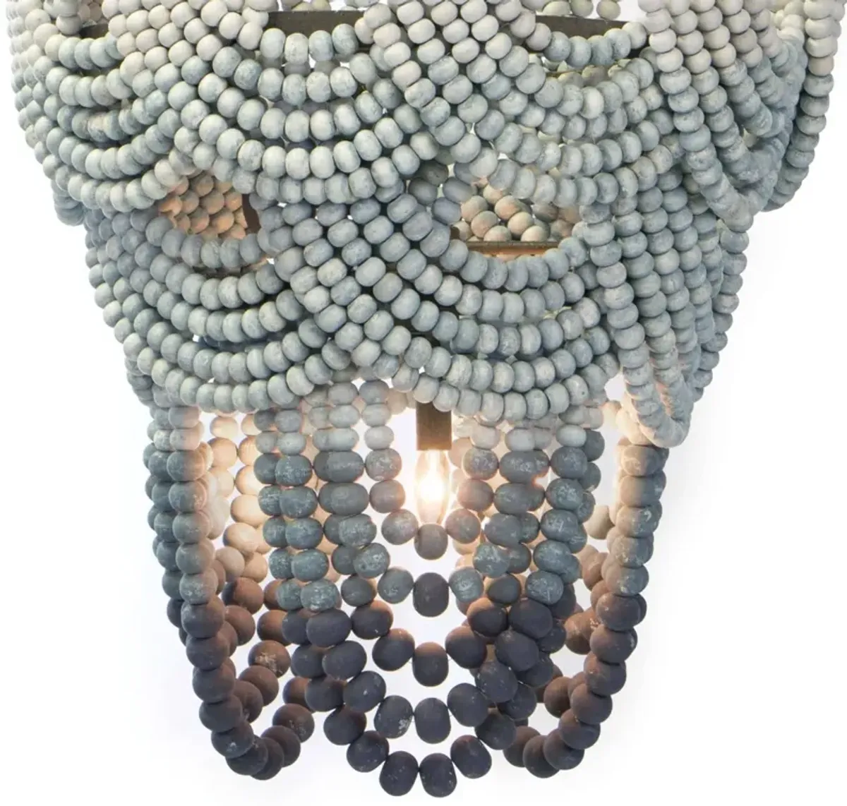 Coastal Living Ombre Wood Bead Chandelier