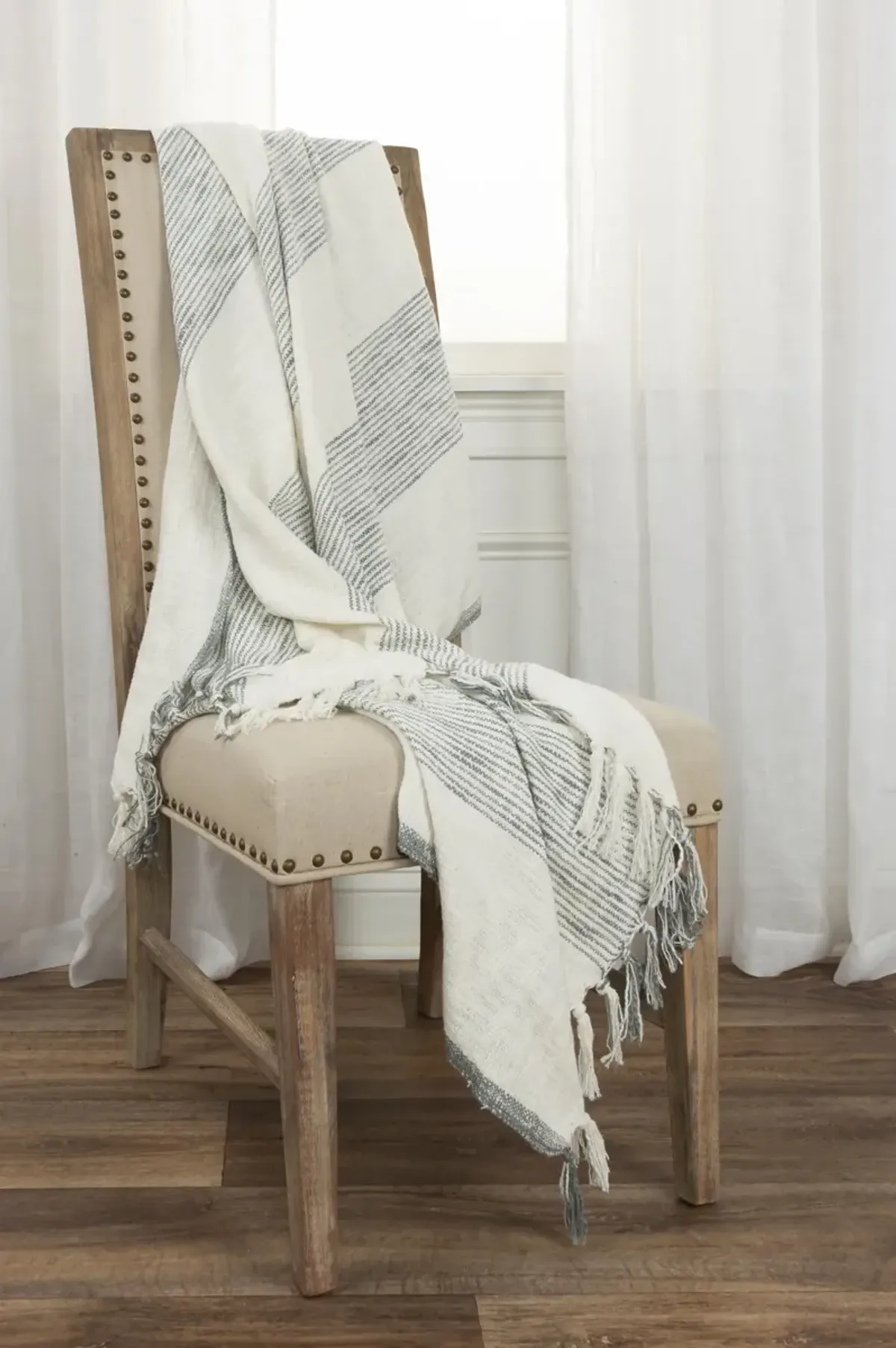 Stripe Ivory Throw