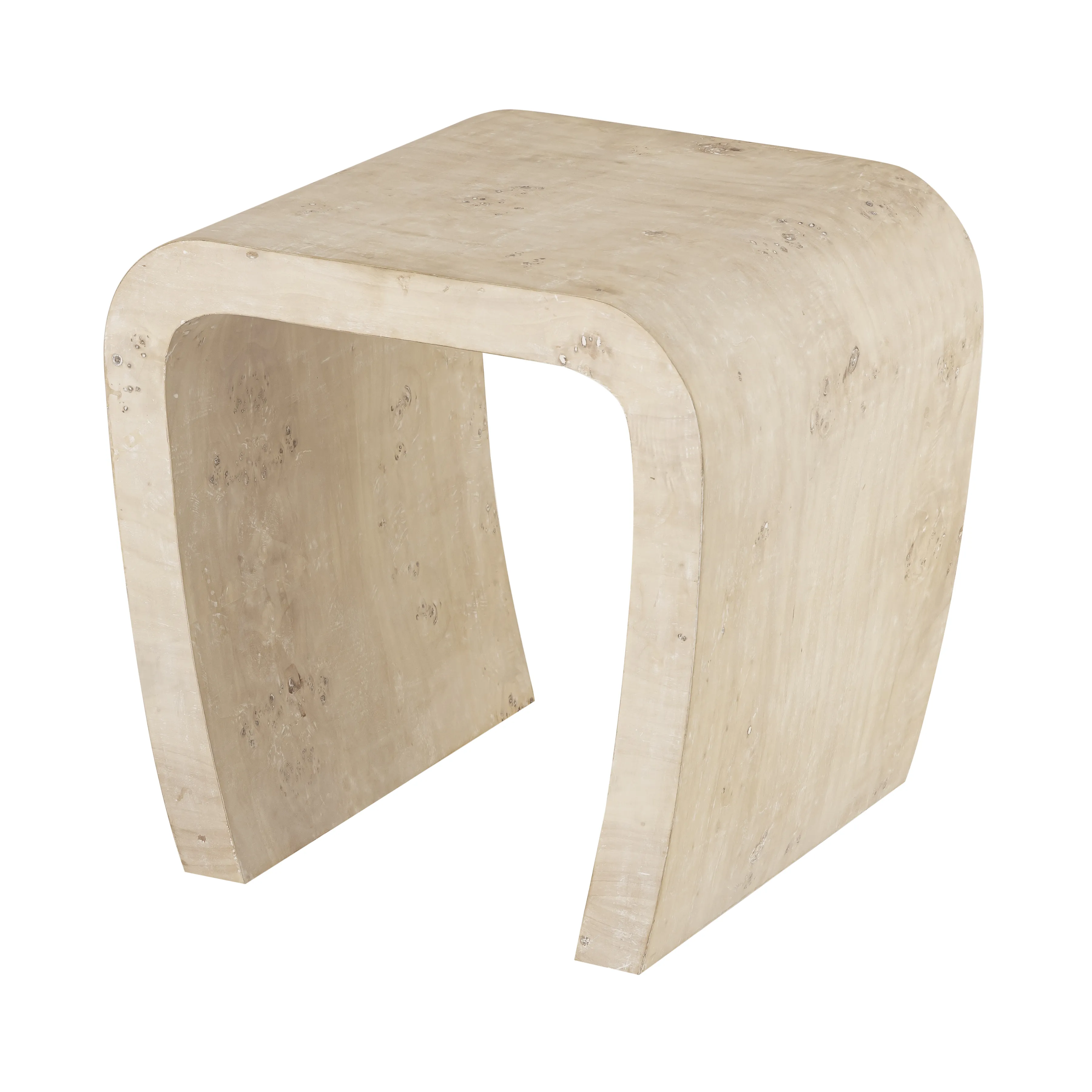 Clip Accent Table - White Burl