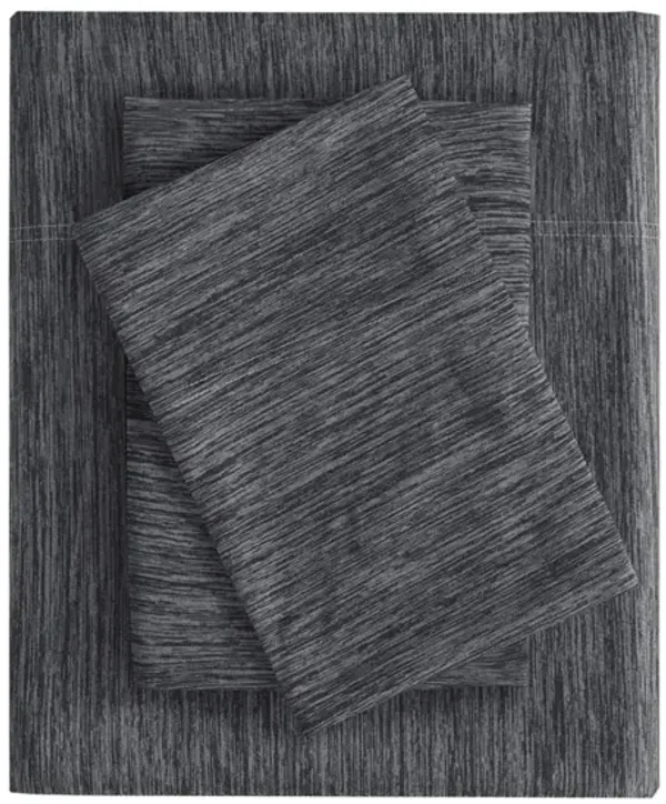 Urban Habitat Comfort Cool Jersey Knit Black Nylon Blend Sheet Set