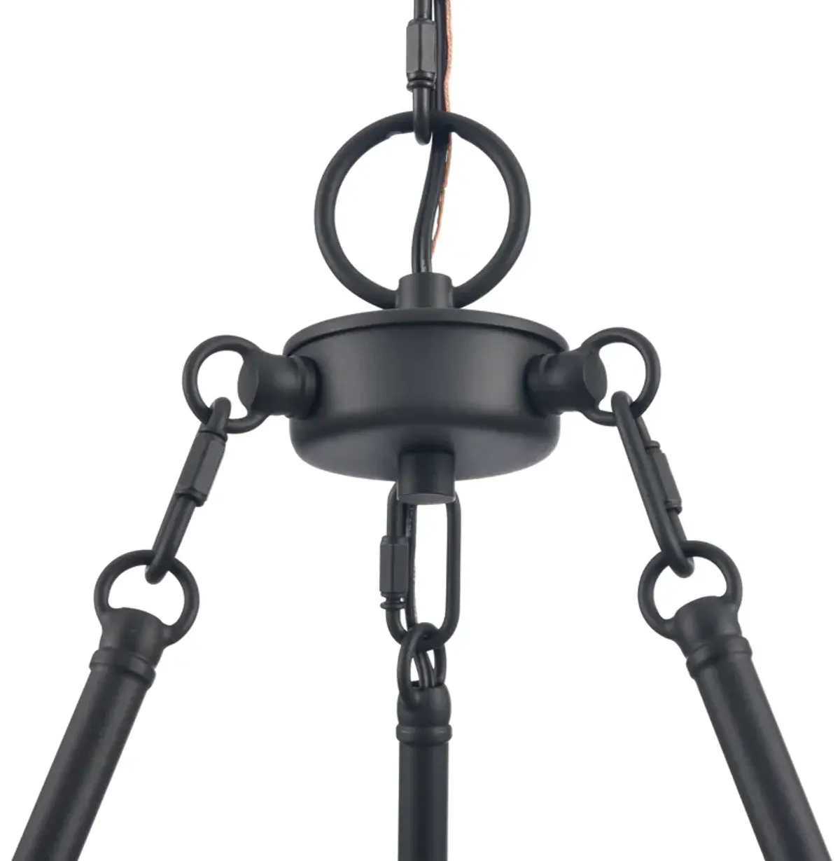 Rydell 24.5'' Wide 5-Light Chandelier - Matte Black and Parchment