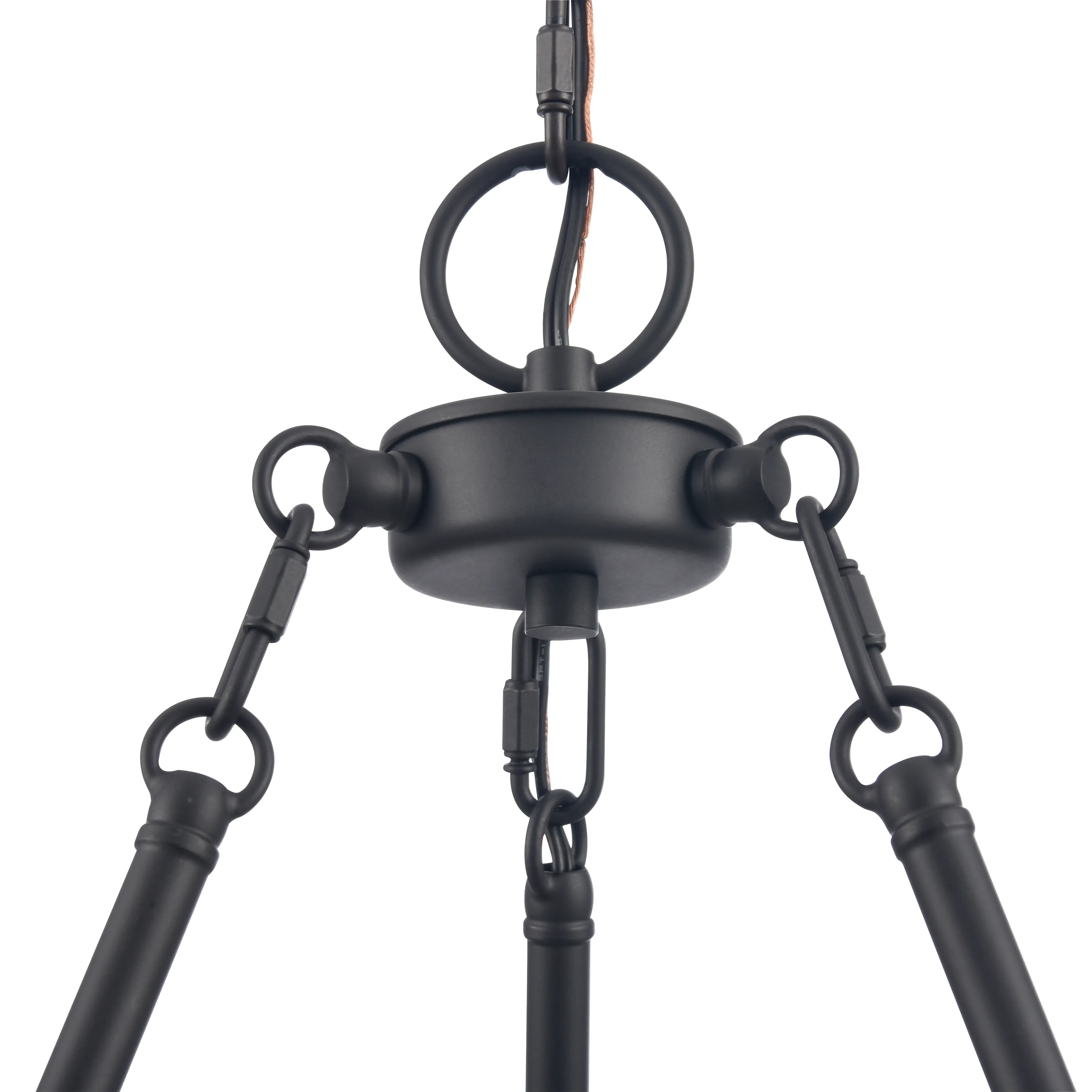 Rydell 24.5'' Wide 5-Light Chandelier - Matte Black and Parchment