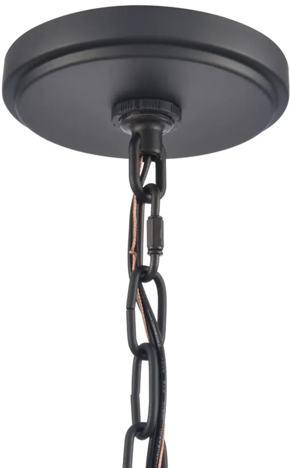 Rydell 24.5'' Wide 5-Light Chandelier - Matte Black and Parchment