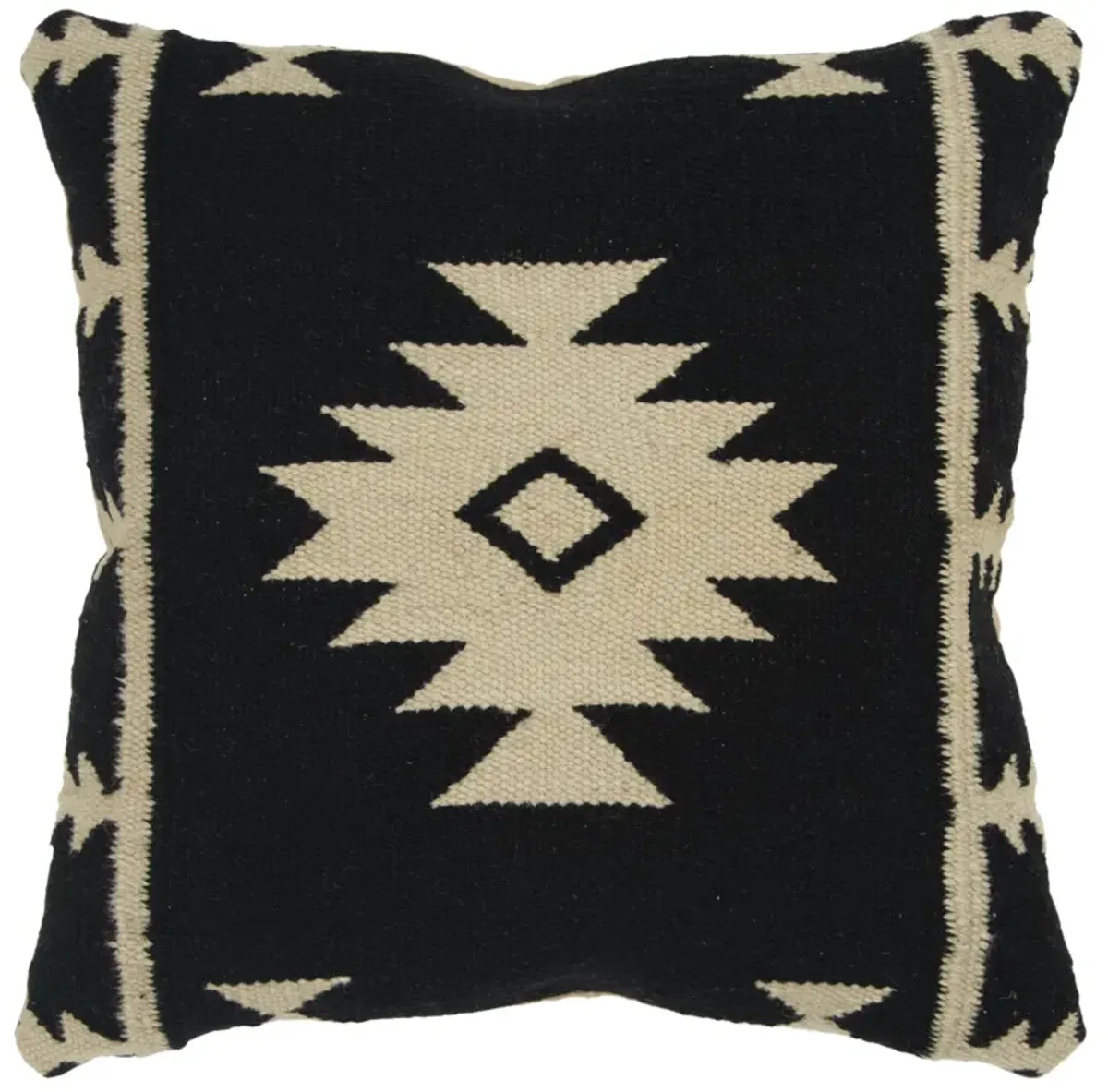 Southwestern Iconic Patterning Black Pillow