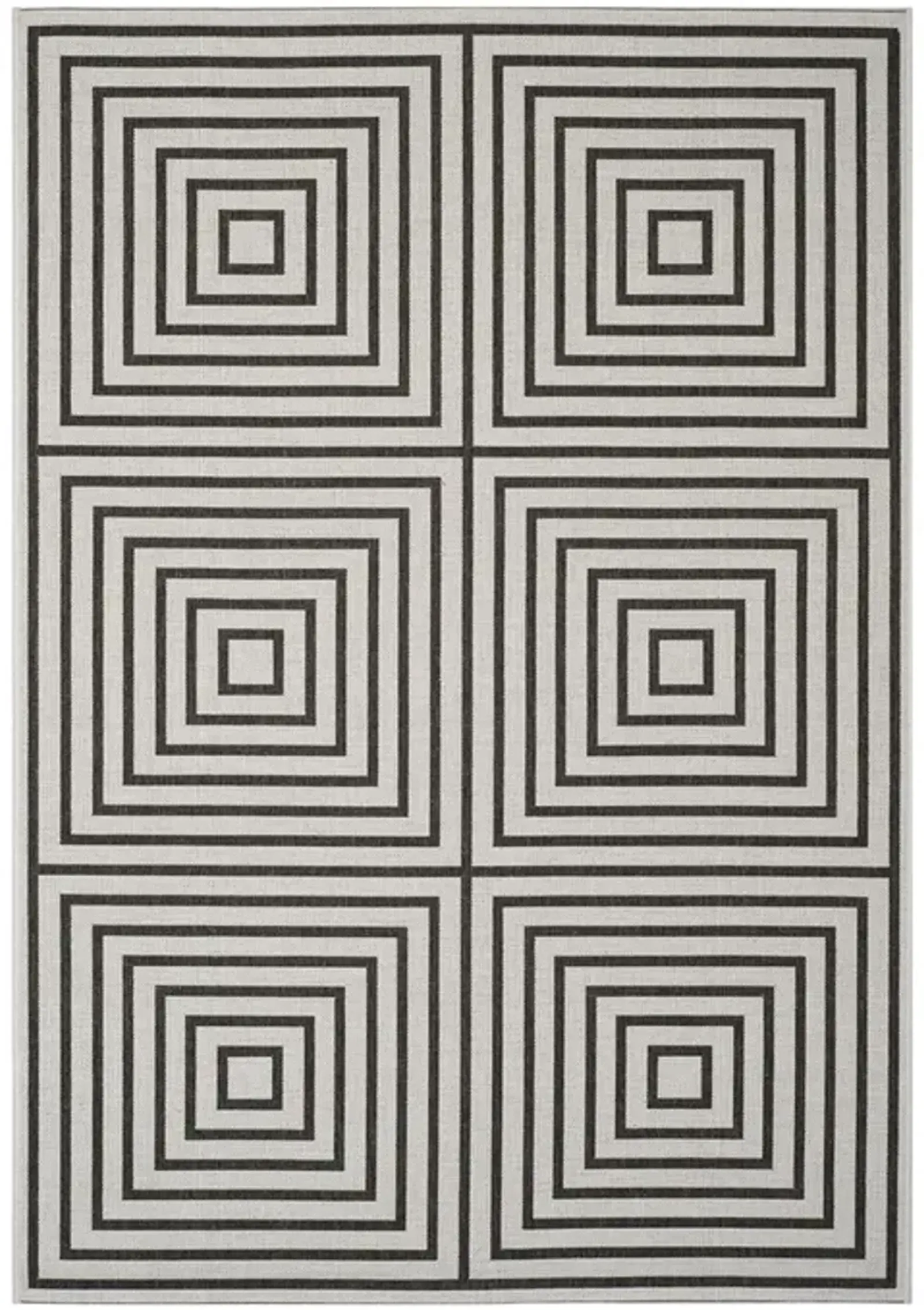 BEACH HOUSE Collection BHS123A-3 Light Grey / Charcoal 3' X 5'