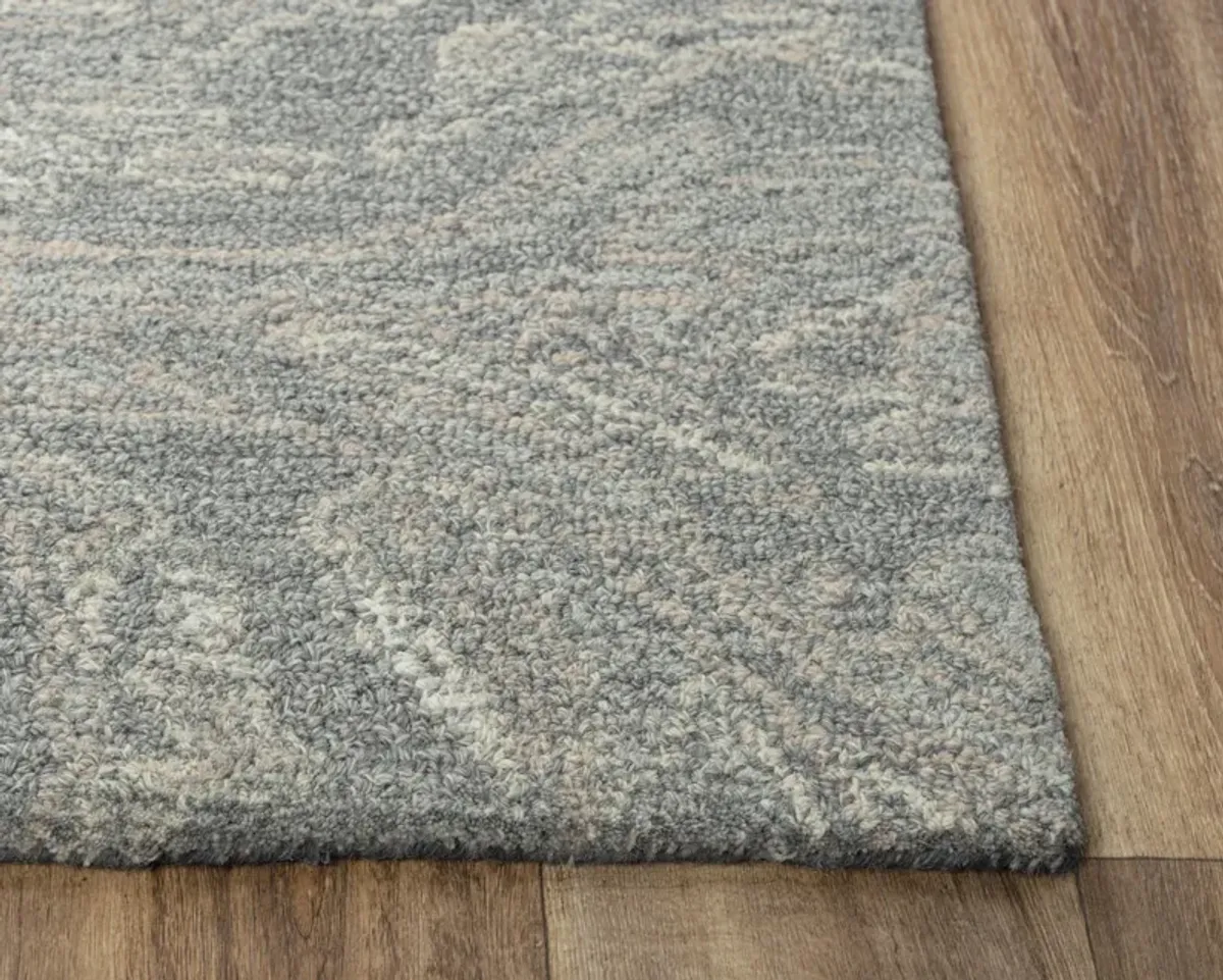 Harmony Gray  Wool 5' x 7'6" Rectangle Rug