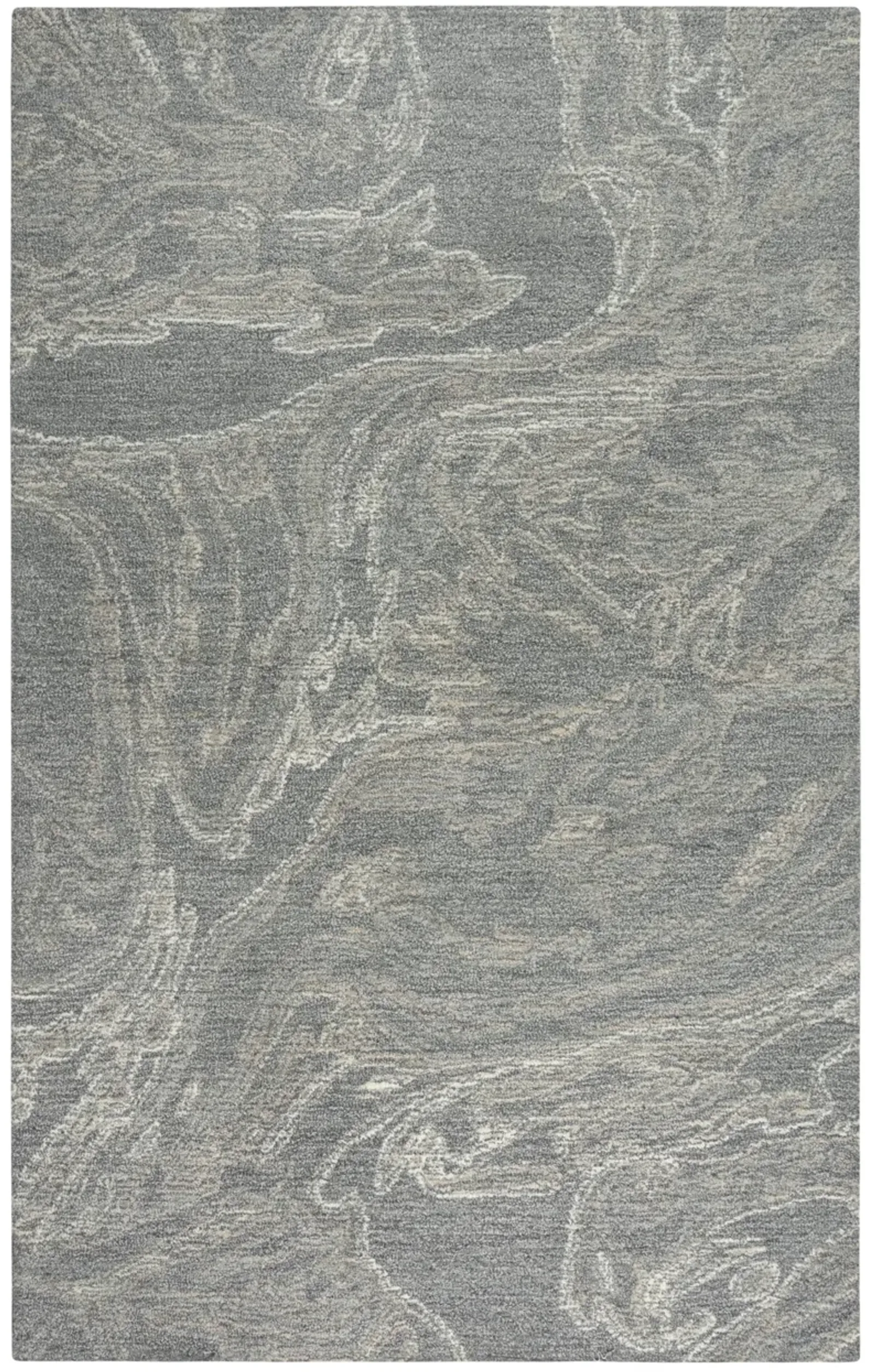 Harmony Gray  Wool 5' x 7'6" Rectangle Rug