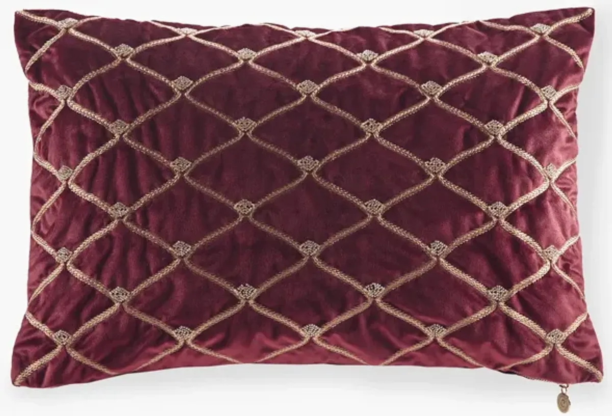 Croscill Classics Aumont Burgundy Oblong Decor Pillow