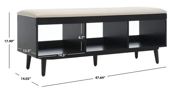 Cricket Open Shelf Bench with Cushion