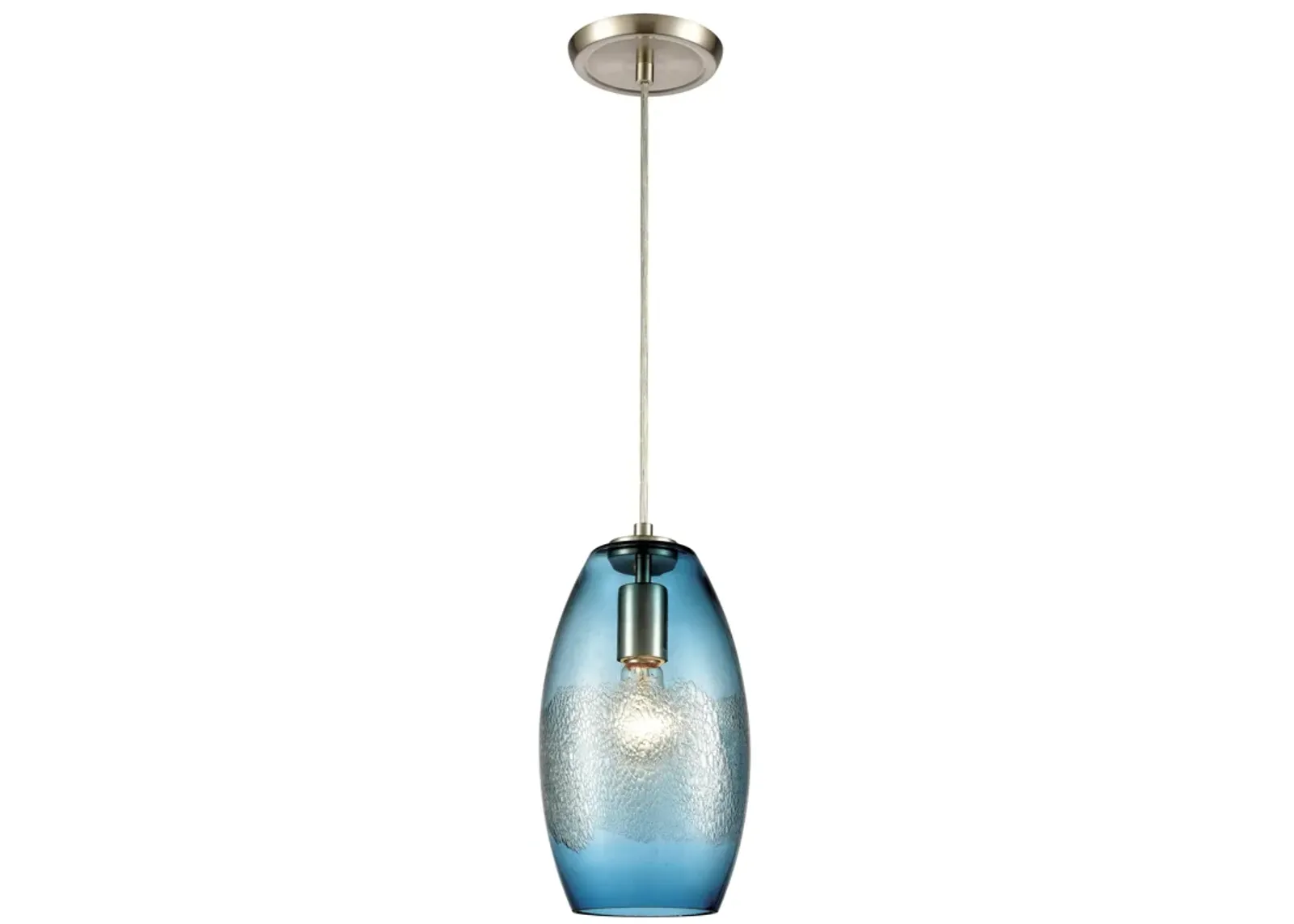 Ebbtide 6'' Wide 1-Light Mini Pendant - Satin Nickel