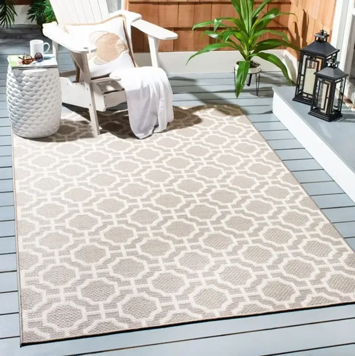 LAKESIDE 247 Grey 9' X 12' Large Rectangle Rug