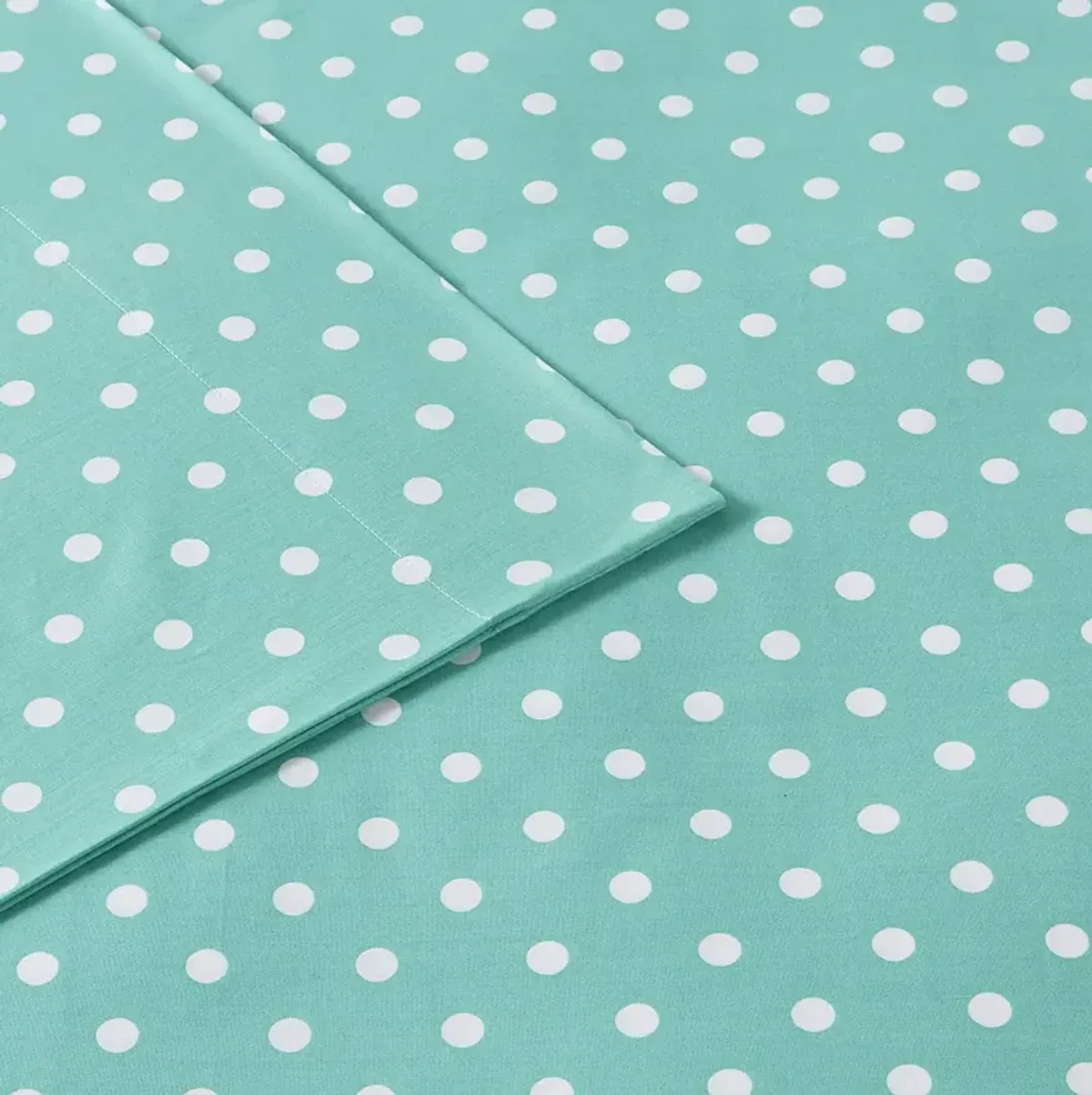 Mi Zone Polka Dot Seafoam Printed 100% Cotton Sheet Set