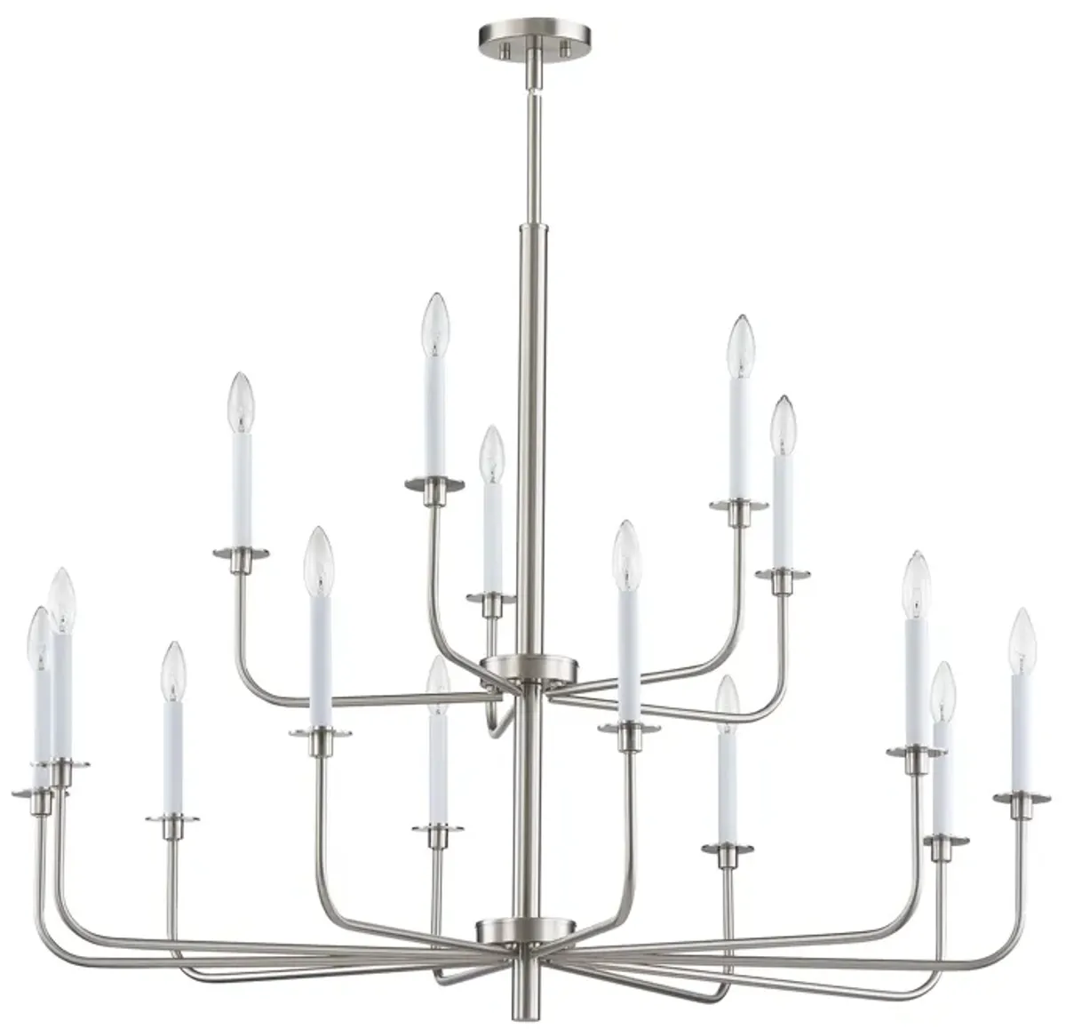 Lexington Green 46'' Wide 15-Light Chandelier - Brushed Nickel