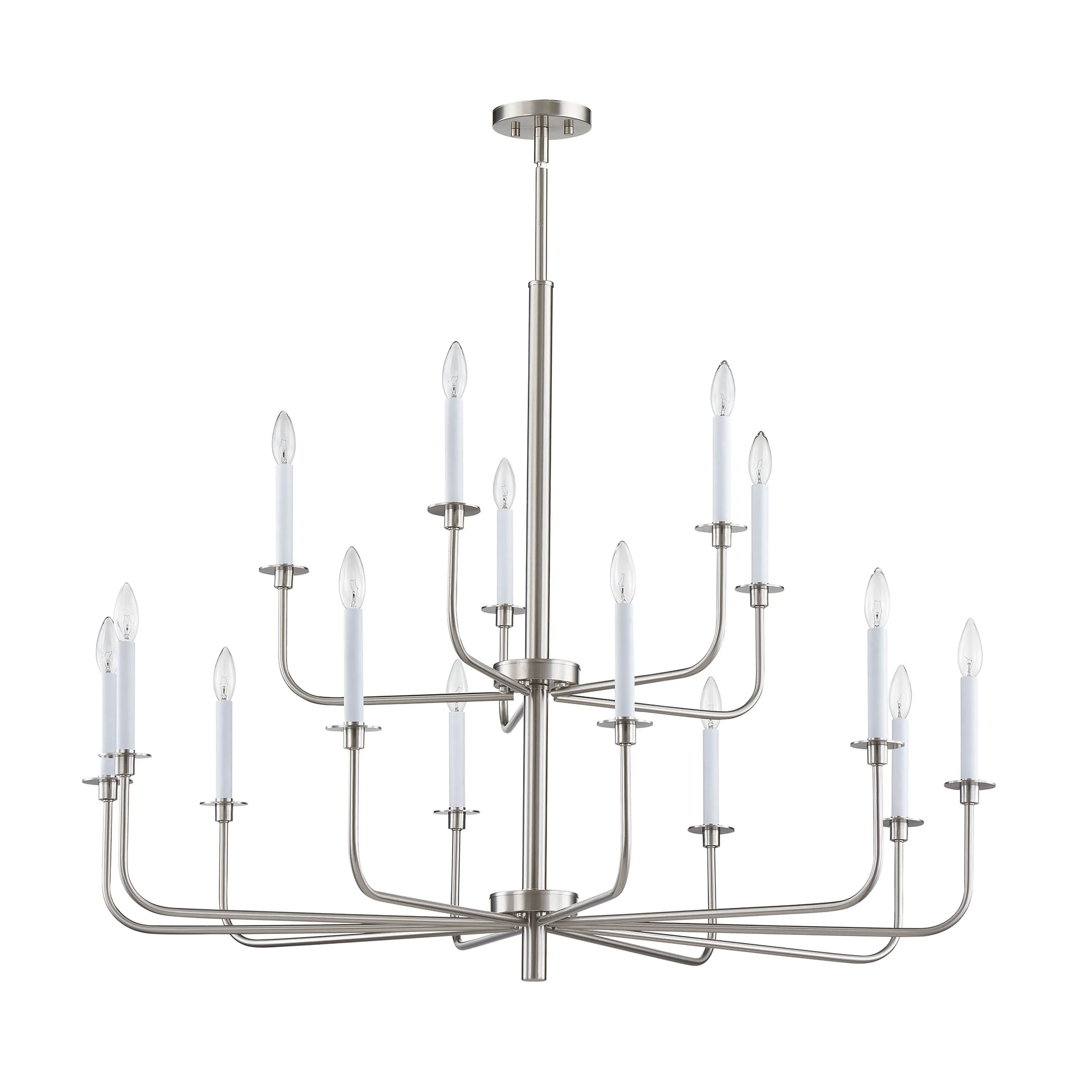 Lexington Green 46'' Wide 15-Light Chandelier - Brushed Nickel