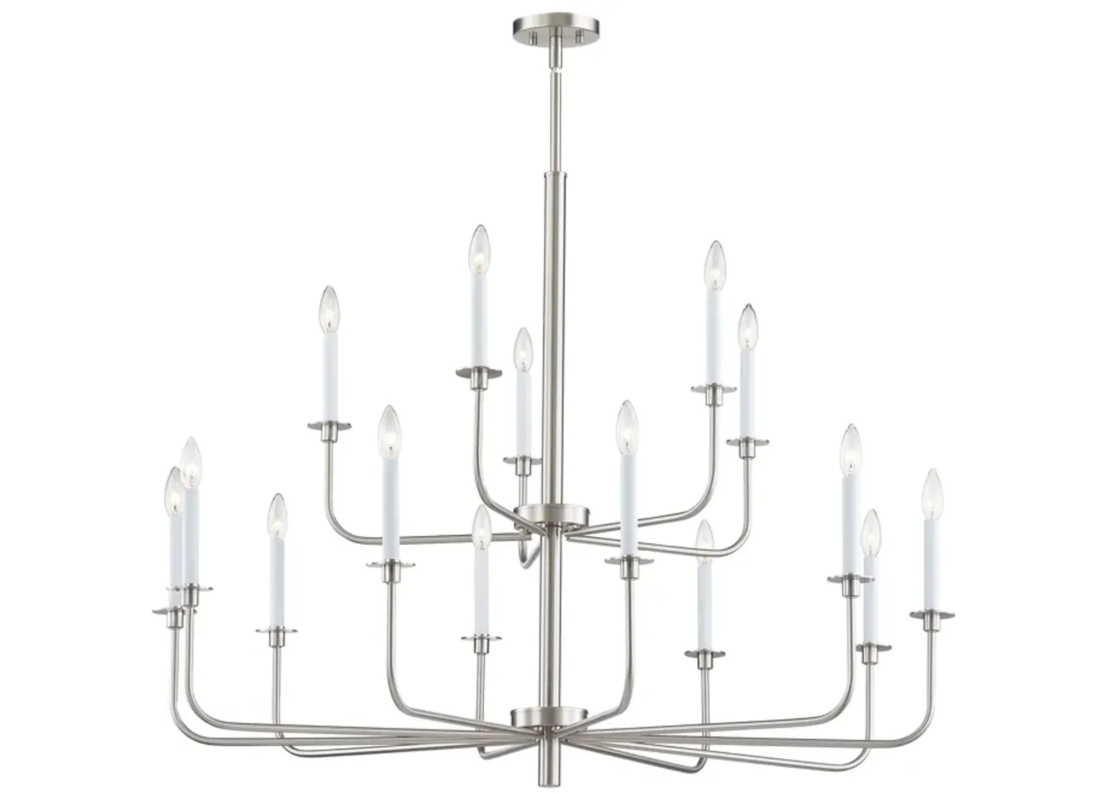 Lexington Green 46'' Wide 15-Light Chandelier - Brushed Nickel