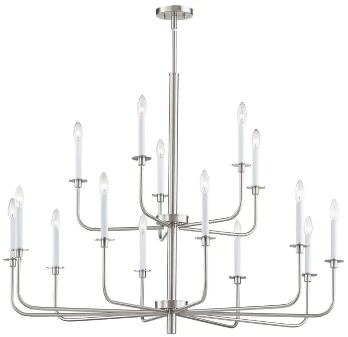 Lexington Green 46'' Wide 15-Light Chandelier - Brushed Nickel