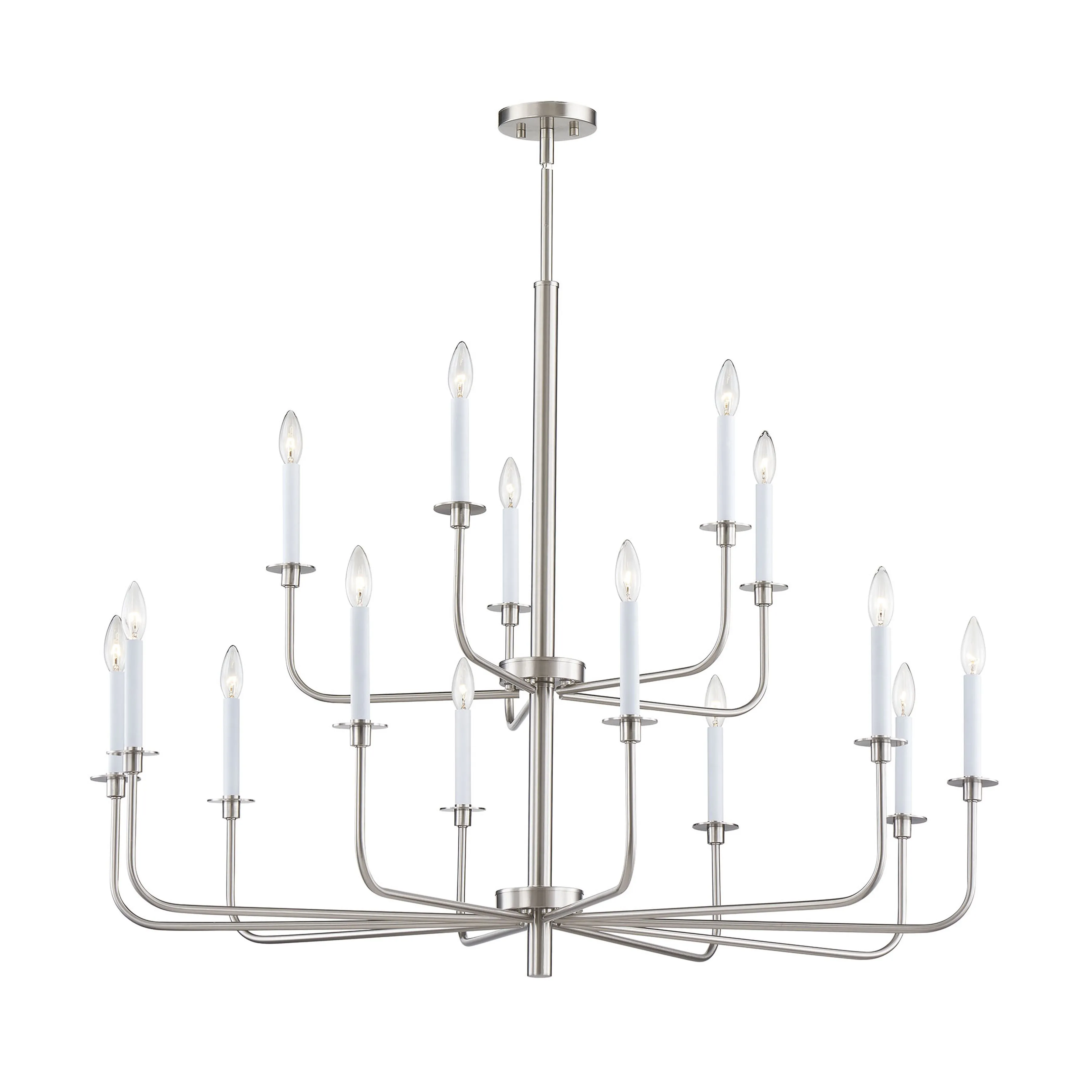 Lexington Green 46'' Wide 15-Light Chandelier - Brushed Nickel