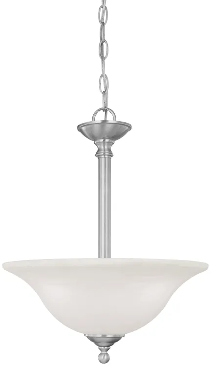 Riva 16" Wide 3-Light Pendant - Brushed Nickel