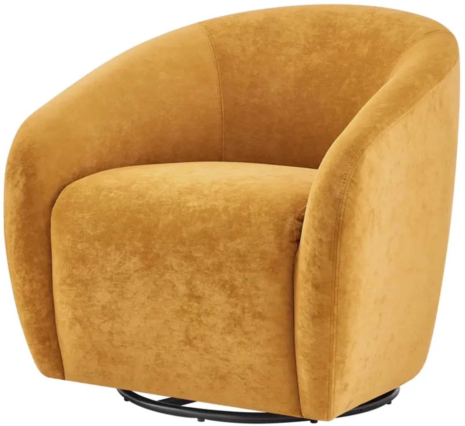 Regina Velvet Swivel Accent Arm Chair, Dainty Caramel