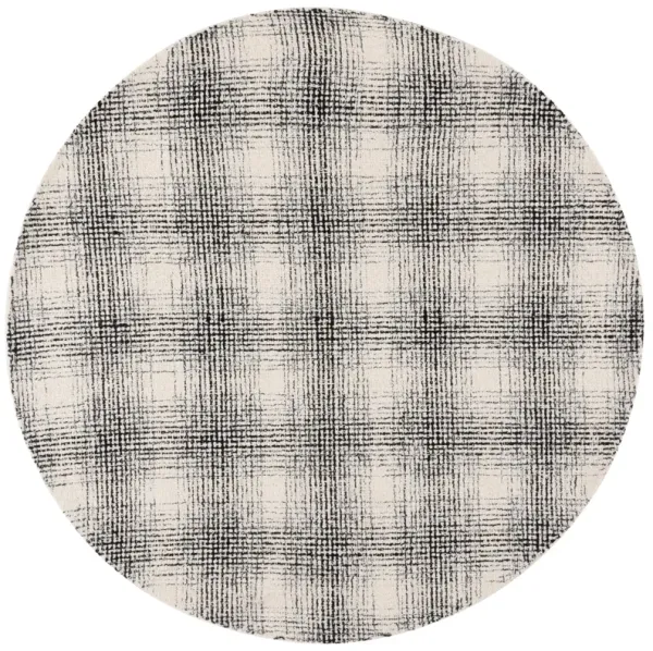 EBONY Hand Tufted 6' x 6' Round area rug