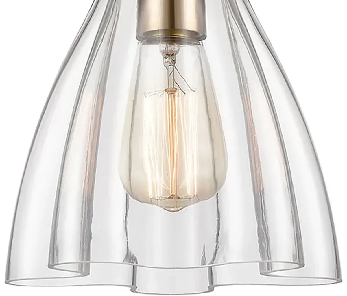 Matilda 8" Wide 1-Light Mini Pendant - Satin Brass