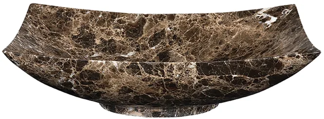 Rectangular Stone Vessel -Dark Emperador