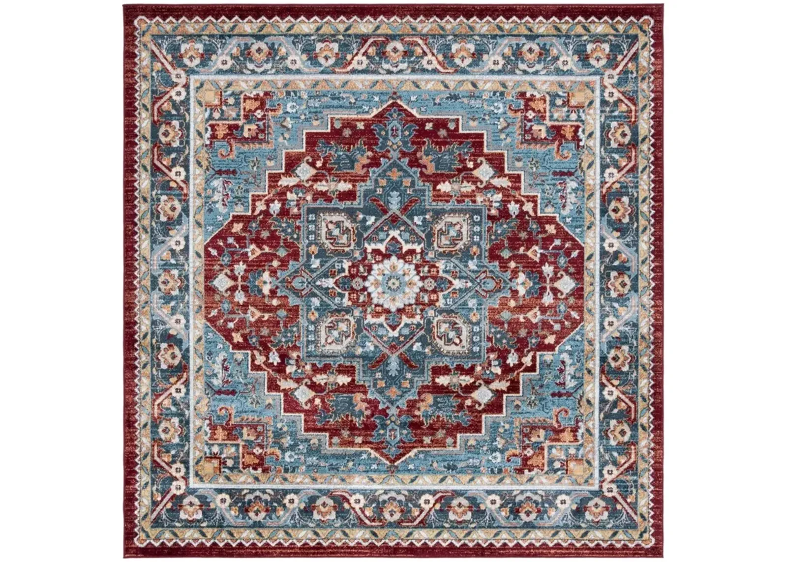 BAYSIDE 108 Blue 6'-7' X 6'-7' Square Square Rug