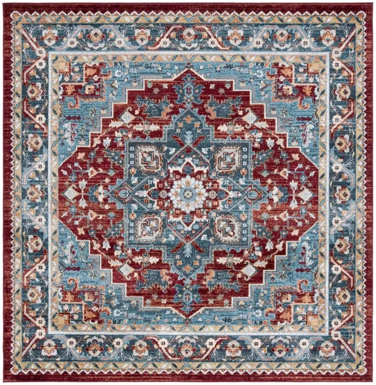 BAYSIDE 108 Blue 6'-7' X 6'-7' Square Square Rug