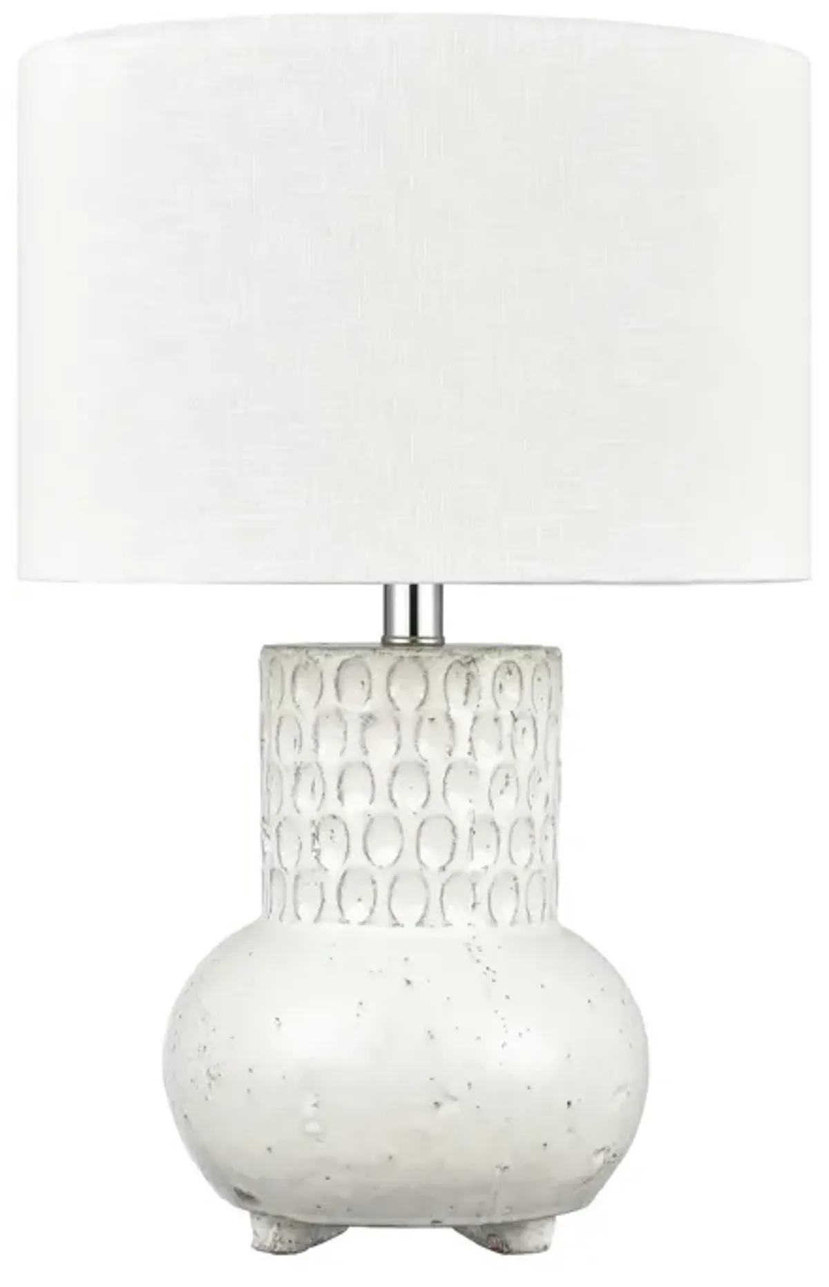 Delia 21'' High 1-Light Table Lamp - White - Includes LED Bulb