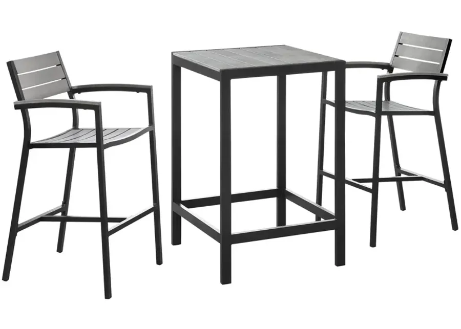 Maine 3 Piece Outdoor Patio Dining Set