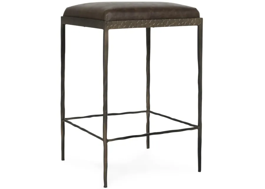 Bose 26" Top Grain Leather Counter Stool in Coco Brown