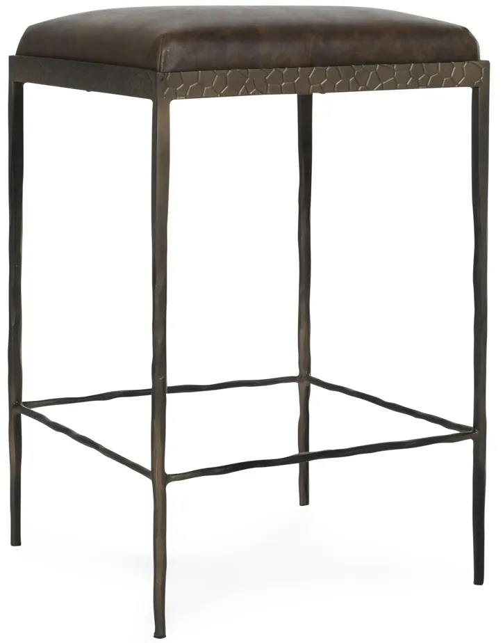 Bose 26" Top Grain Leather Counter Stool in Coco Brown