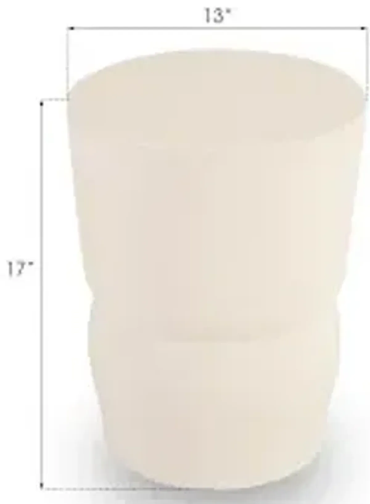 carved stool, gel coat white