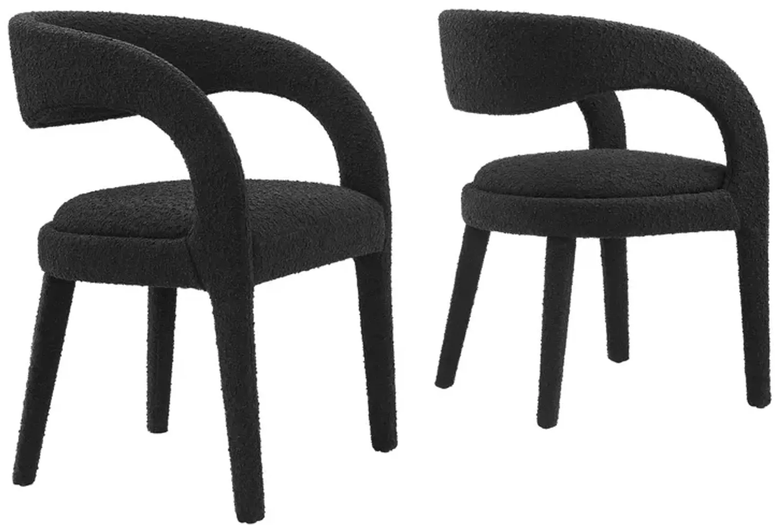 Pinnacle Boucle Upholstered Dining Chair Set of Two