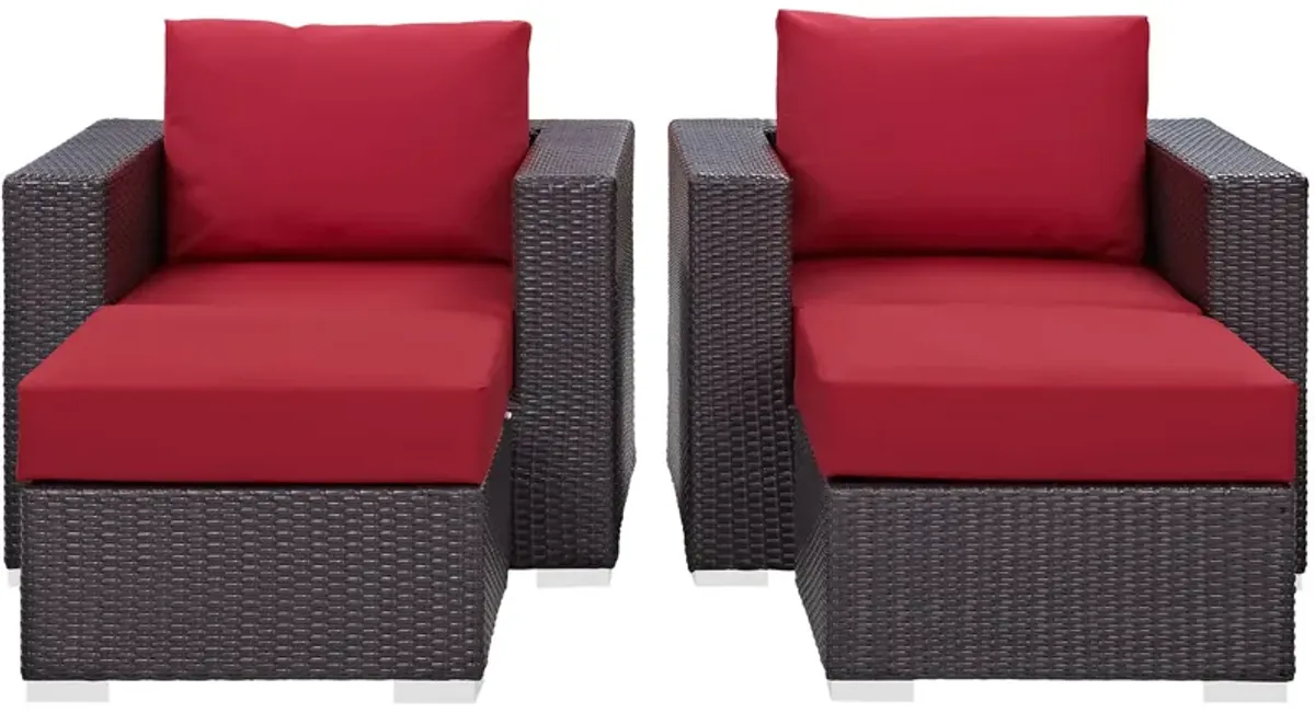 Convene 4 Piece Outdoor Patio Sectional Set