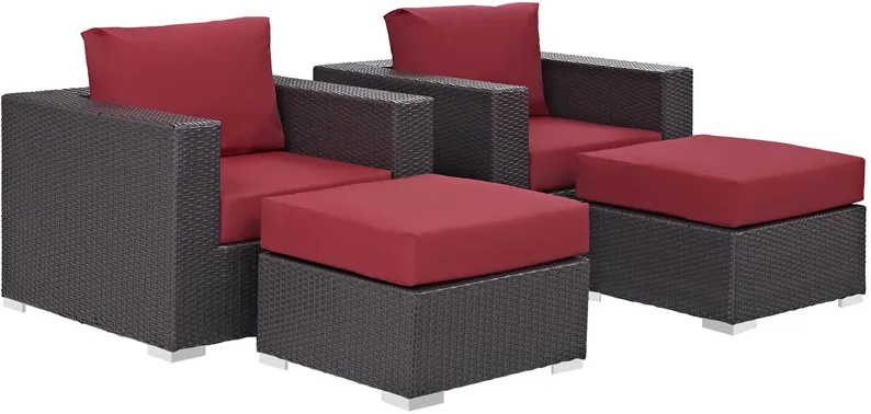 Convene 4 Piece Outdoor Patio Sectional Set