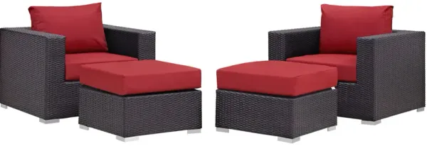 Convene 4 Piece Outdoor Patio Sectional Set
