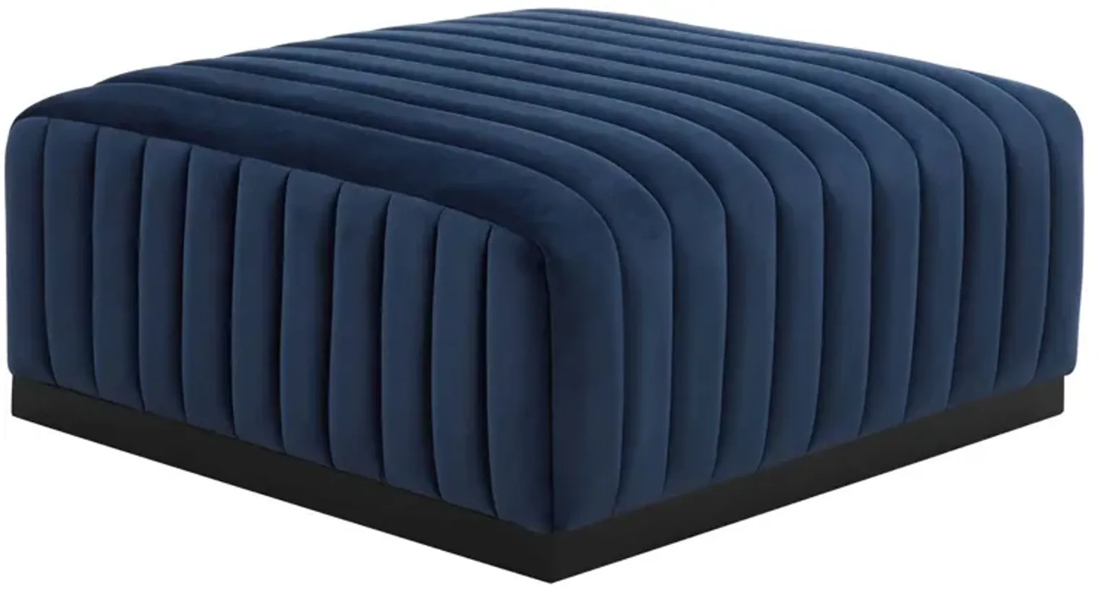 Conjure Channel Tufted Performance Velvet Ottoman