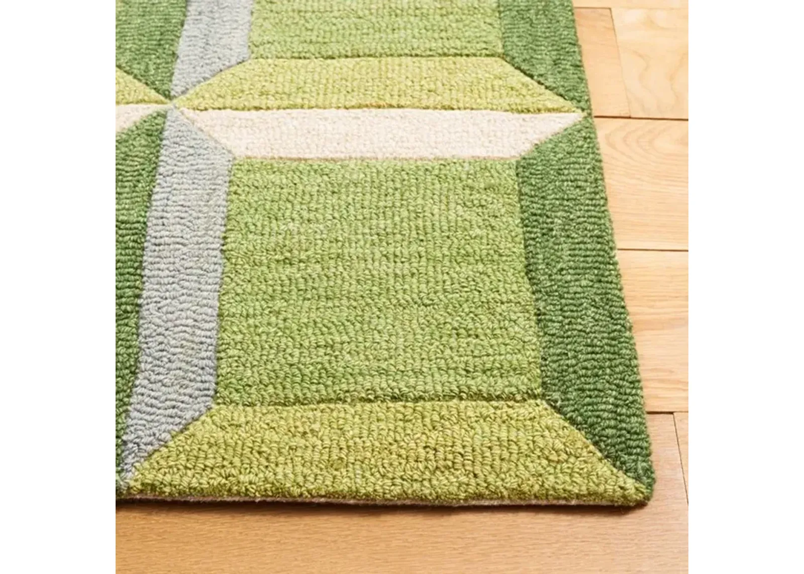 GENRE 101 CHECKERED Green  6' X 6' Square Square Rug