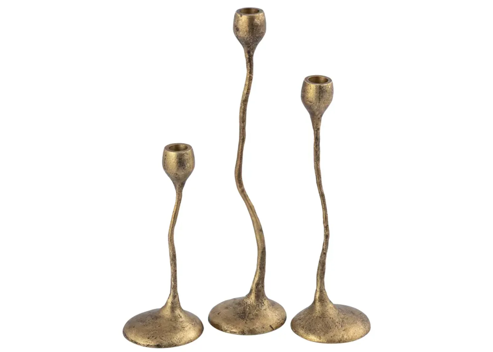 Rosen Candleholder - Set of 3 Brass