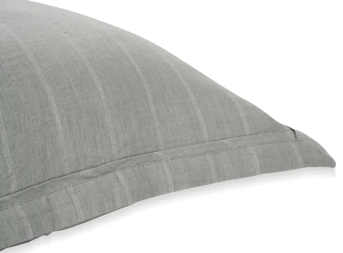 Kingston 100% Linen King Sham , Sage Green