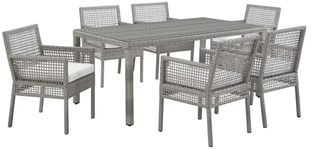 Aura 7 Piece Outdoor Patio Wicker Rattan Set