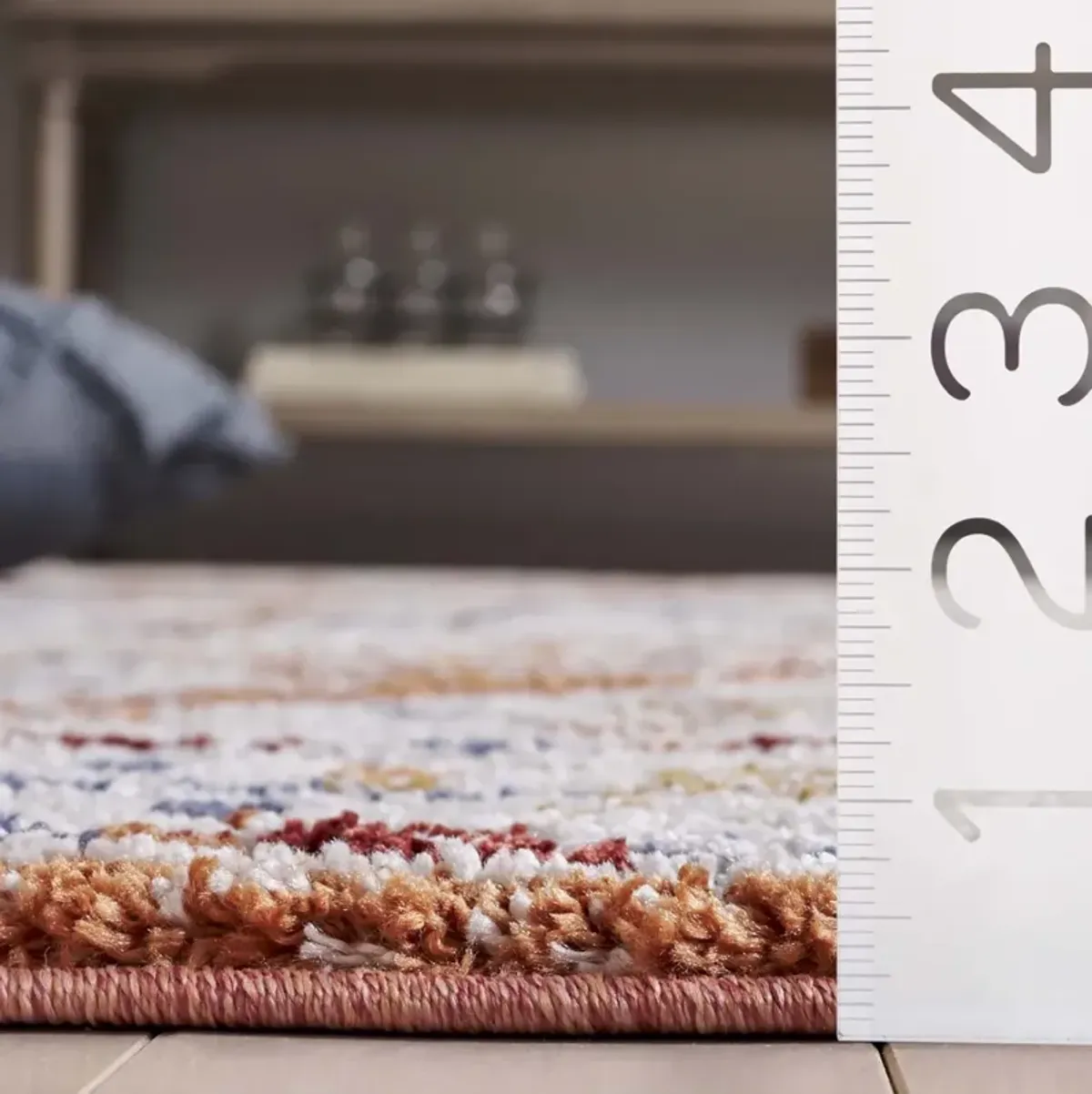 LUNA 102 IVORY  2'-2' x 9' Runner Rug