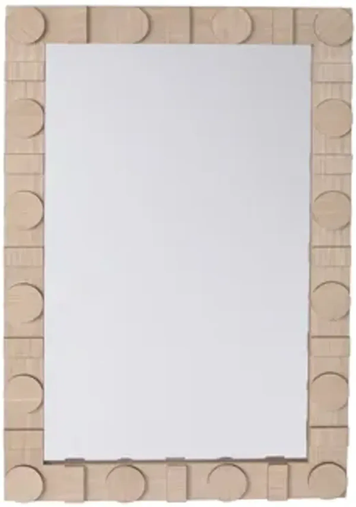 24x36 Rectangle Mirror W/ Circle Details, Natural