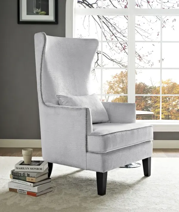 Bristol Silver Croc Tall Chair