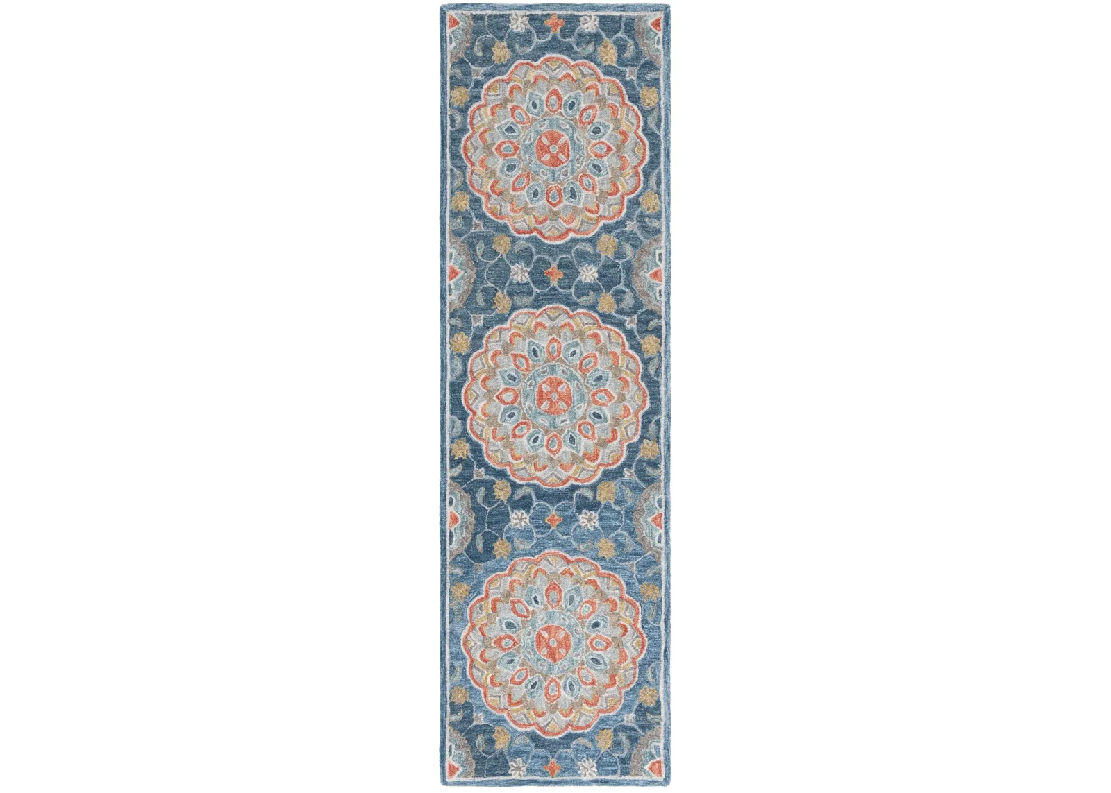 BLOSSOM 690 BLUE  2'-3' x 8' Runner Rug