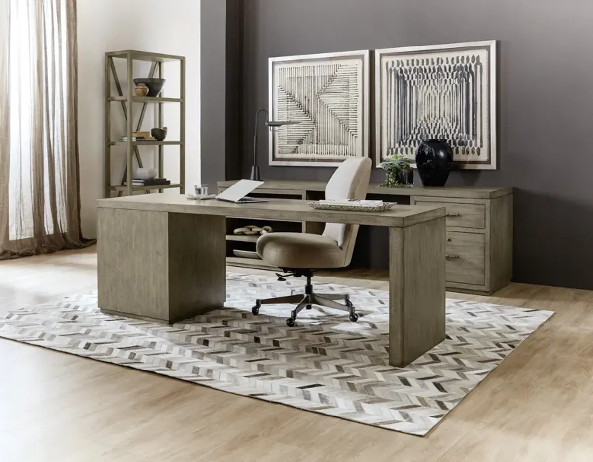 Linville Falls 96" Desk with One File and Open Desk Cabinet