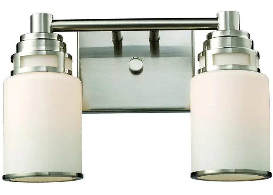 Bryant 14" Wide 2-Light Vanity Light - Satin Nickel