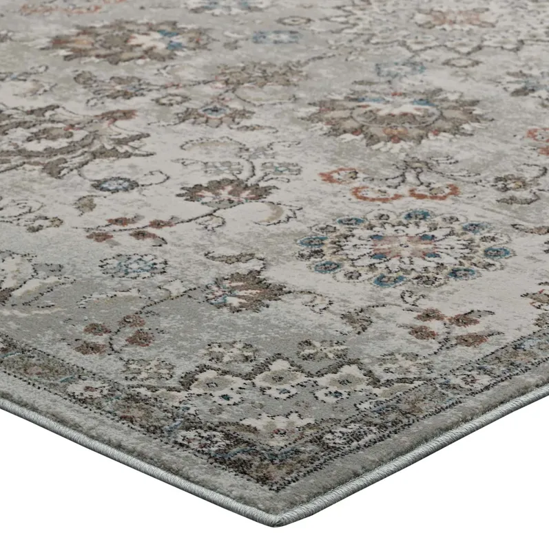 Hana Distressed Vintage Floral
Lattice 5x8 Area Rug