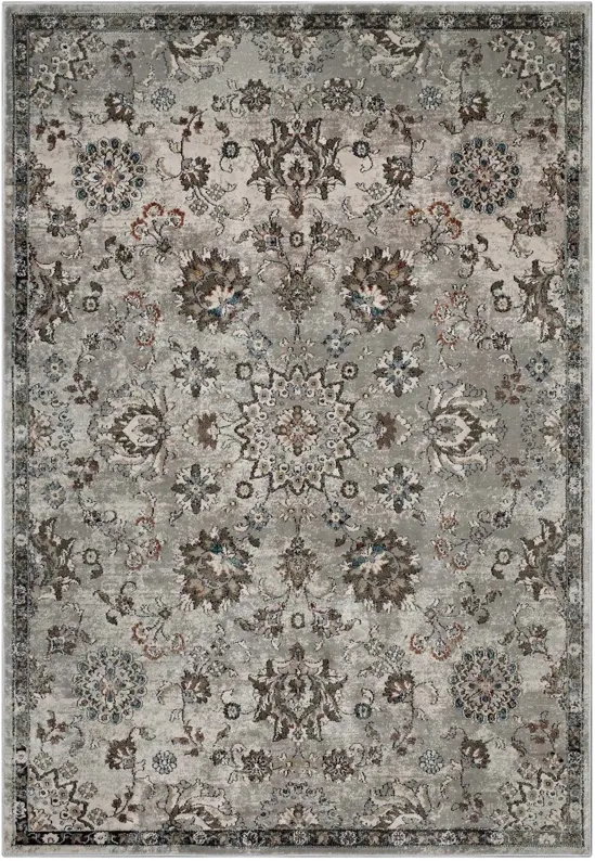 Hana Distressed Vintage Floral
Lattice 5x8 Area Rug